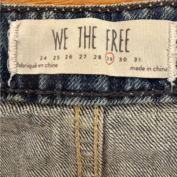 Free People We The Free High Rise Distressed Denim Mini Skirt Size 29 - Picture 8 of 12